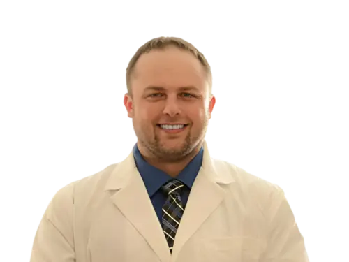 Dr. Jeff McIntyre smiling for professional photo at ChiroMed Crawfordsville