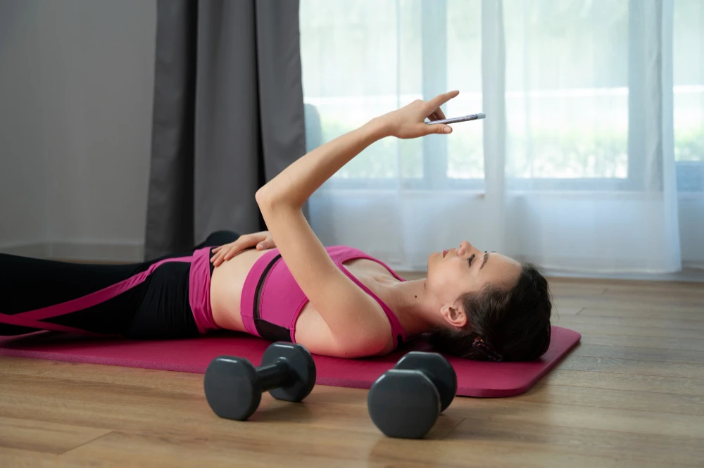 Person performing core strengthening exercises for back pain relief